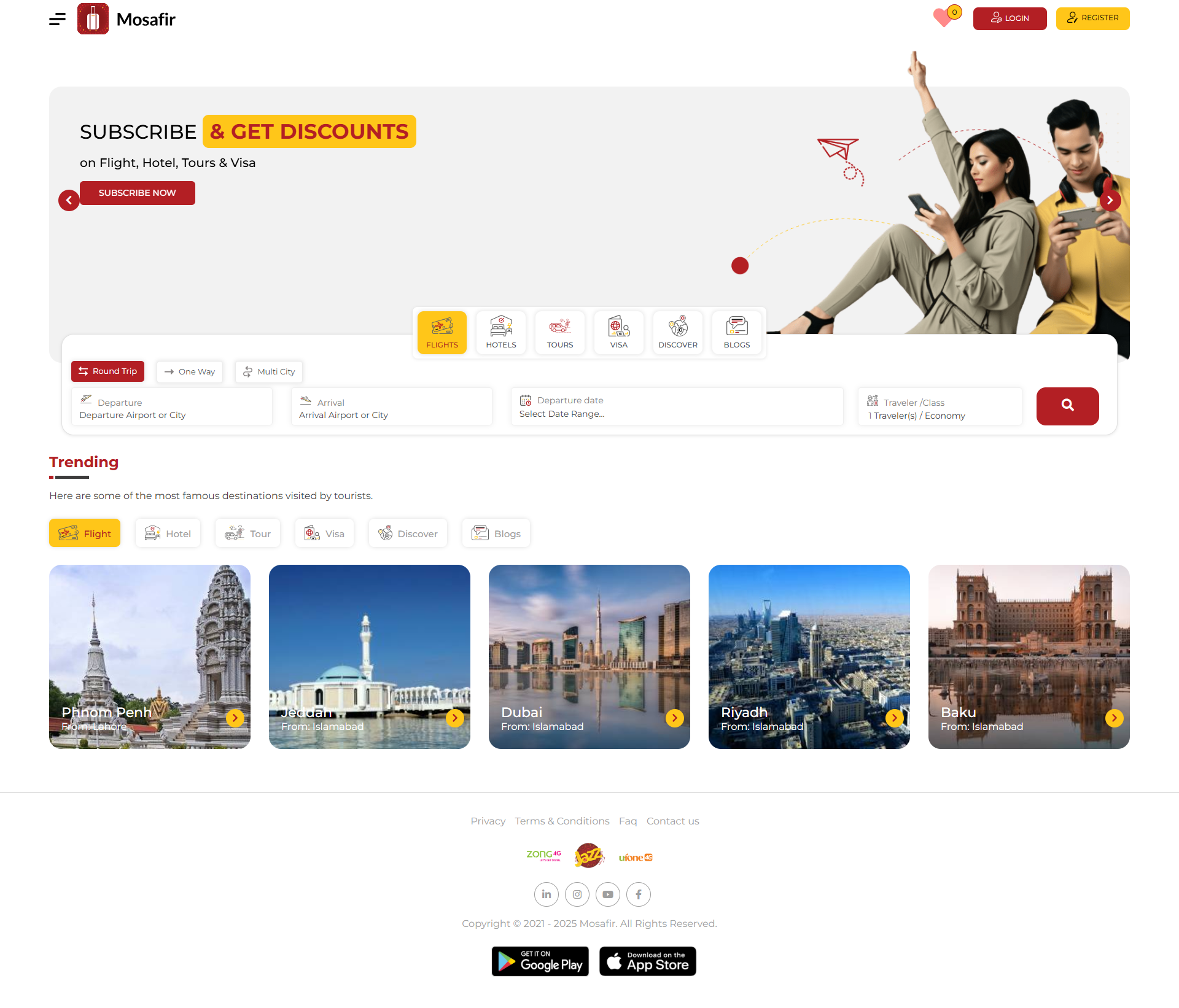Mosafir.pk - E-commerce Travel Booking Platform Developed by TechsBlitz