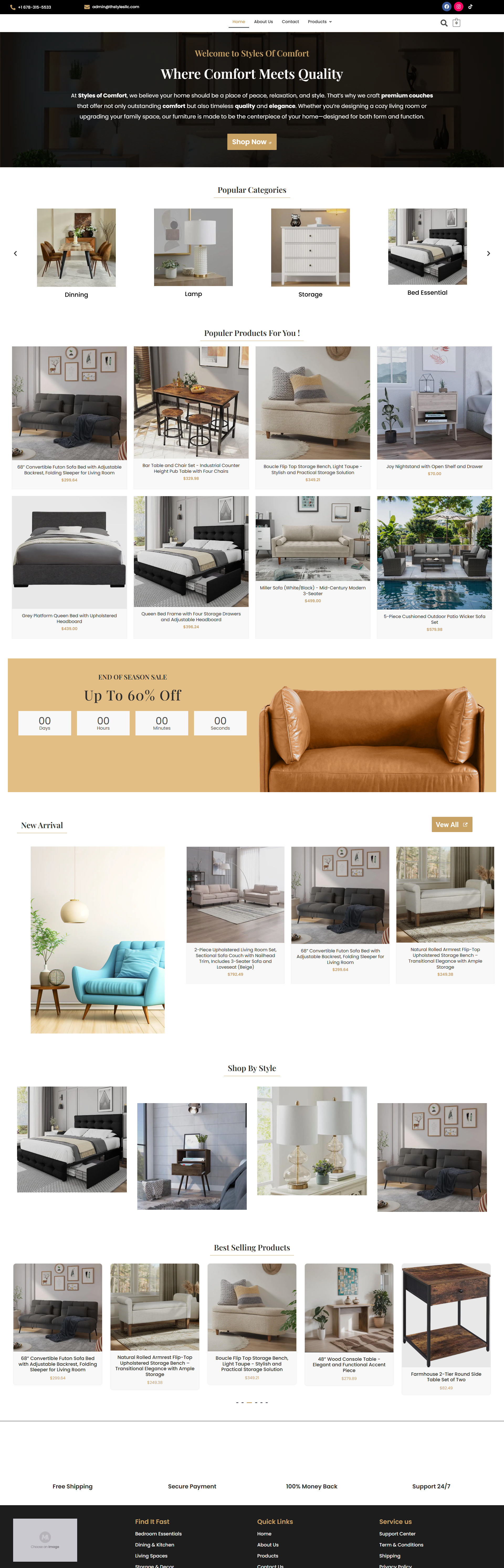 TH Styles LLC - E-commerce Website Development Project by TechsBlitz