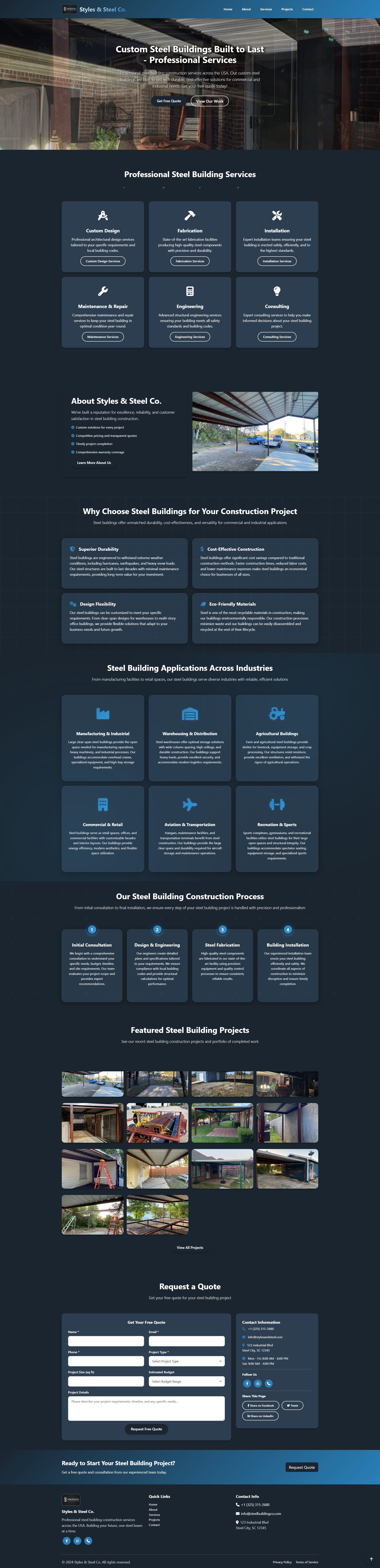 Styles & Steel Co. - Business Website Development Services by TechsBlitz